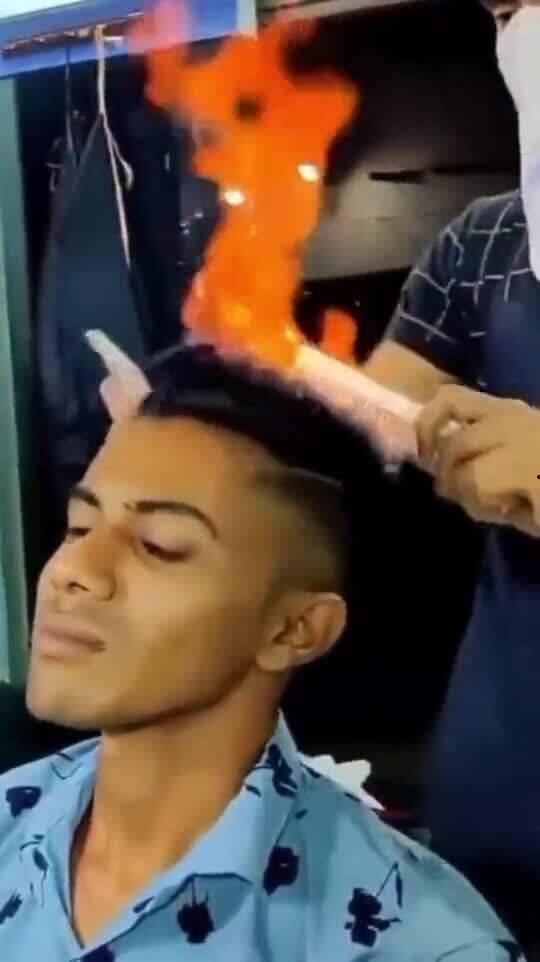 欧美火焰理发视频,惊险刺激的火焰艺术表演