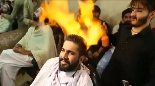 欧美火焰理发视频,惊险刺激的火焰艺术表演